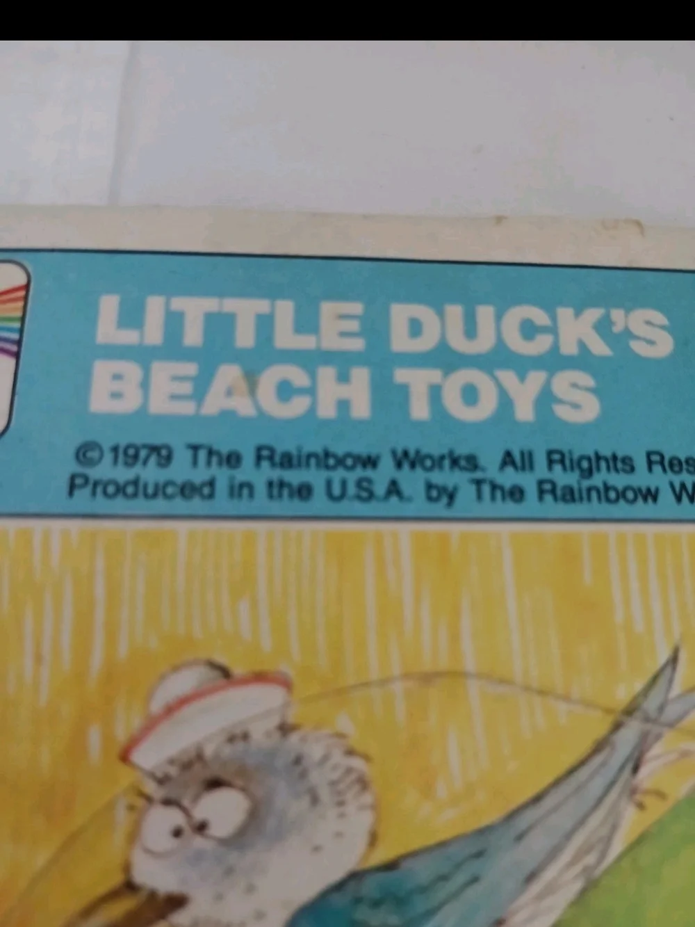 The Rainbow Works Vintage 1979 Little Duck’s Beach Toys Frame-Tray Puzzle